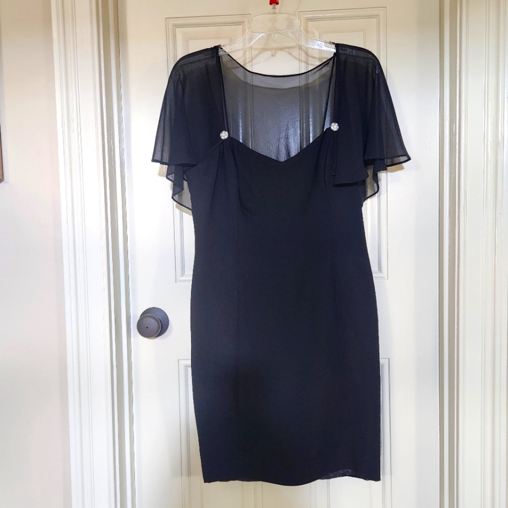 Gorgeous London Times black cocktail dress.  Size 6.  Excellent condition.
